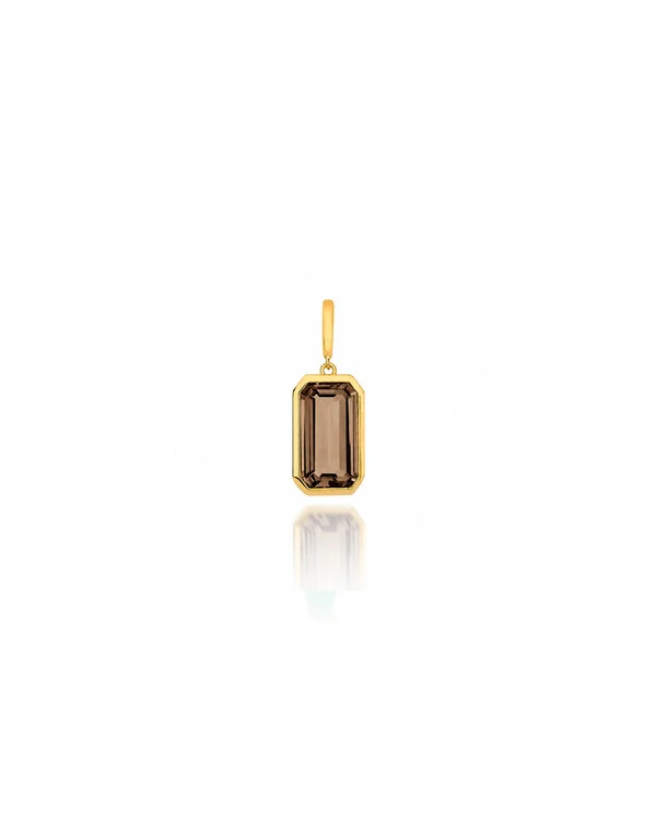 Pingente Quartzo Fumê | Ouro Amarelo 18k