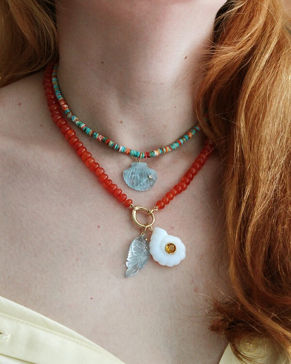 Pingente Peixe Topázio Azul | Ouro Amarelo 18k