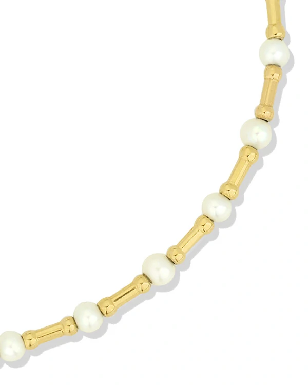 Pulseira Canutilho Pérola | Ouro Amarelo 18k