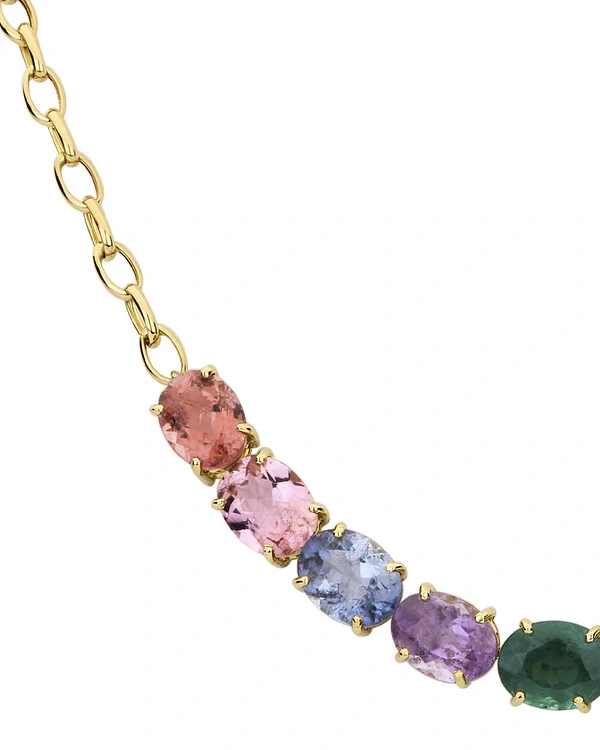 Choker Turmalinas Coloridas | Ouro Amarelo 18k