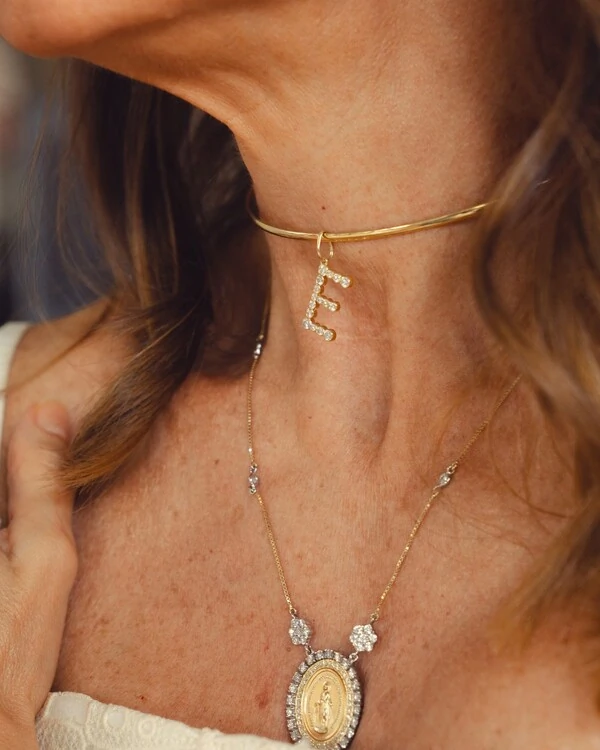 Pingente Duet Letra Diamante | Ouro Amarelo 18k