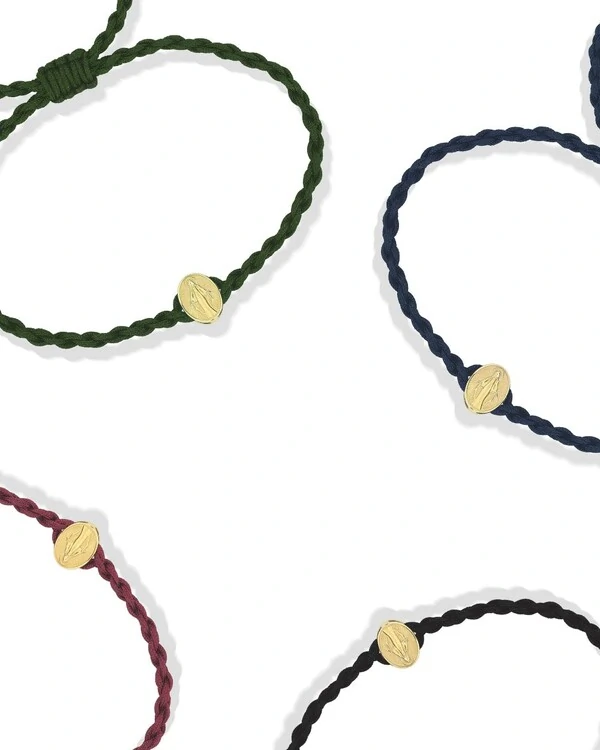 Pulseira Trançada Nossa Senhora das Graças | Ouro Amarelo 18K