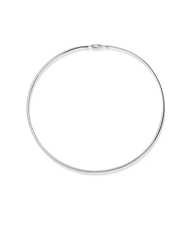 Colar Ômega Dupla Face | Ouro Amarelo 18k e Ouro Branco 18k
