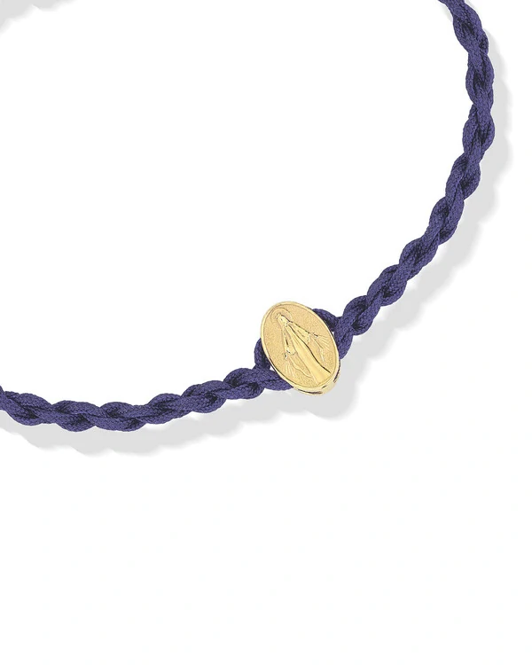 Pulseira Trançada Nossa Senhora das Graças | Ouro Amarelo 18K