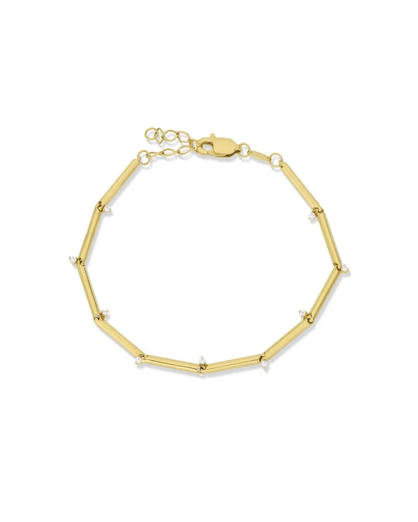 Pulseira Canutilho Diamante | Ouro Amarelo 18K