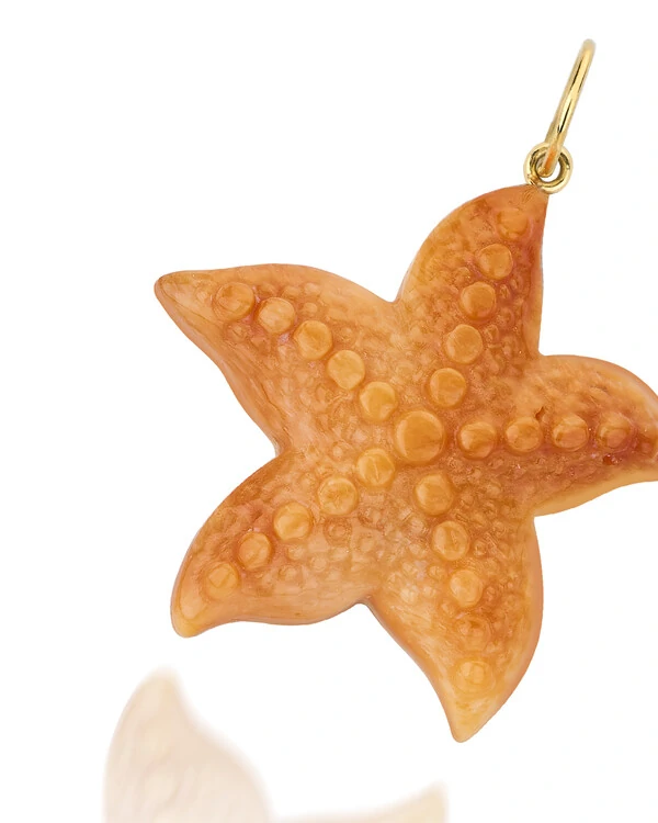 Pingente Estrela do Mar Madrepérola | Ouro Amarelo 18K