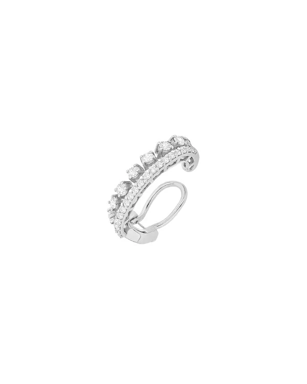 Piercing Diamante Pendurado | Ouro Branco 18k