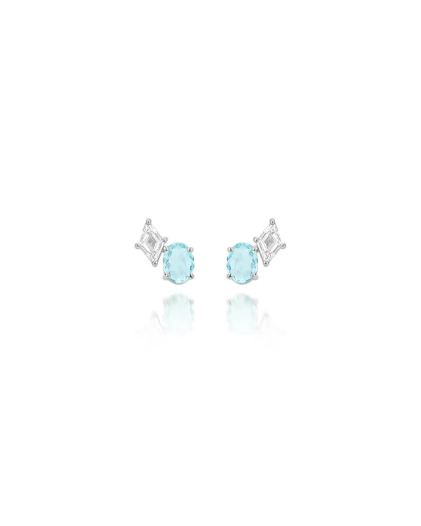 Turmalina Paraíba e Diamante | Ouro Branco 18k