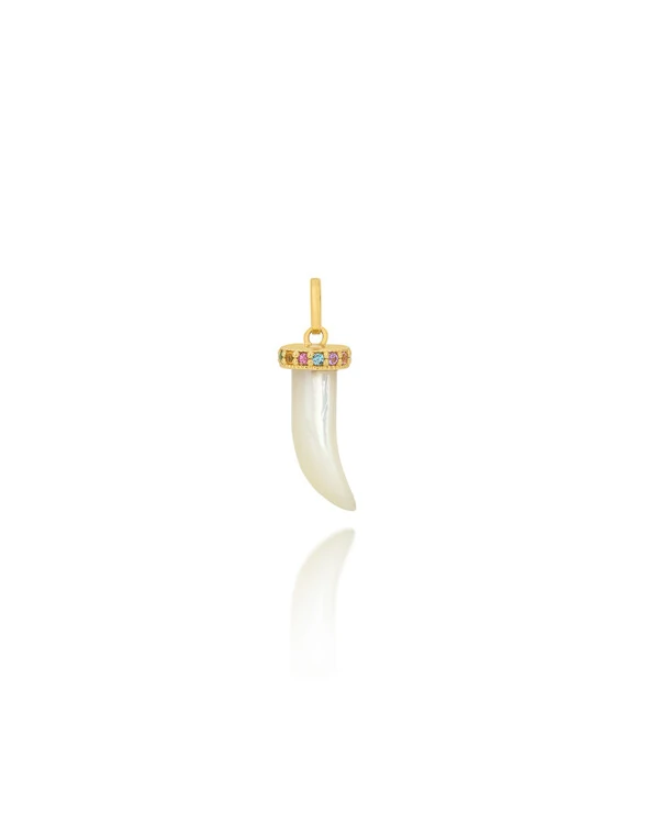 Pingente Dente Madrepérola | Ouro Amarelo 18k