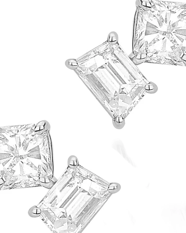 Brinco Diamante | Ouro Branco 18k