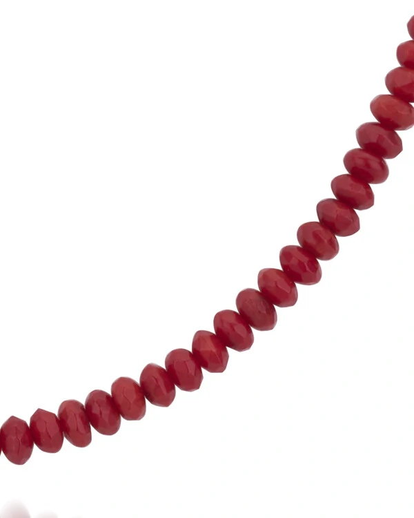 Colar Coral Vermelho | Ouro Amarelo 18K