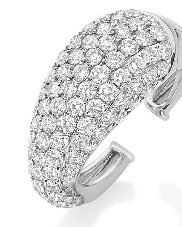 Piercing Pavê Gota Diamante | Ouro Branco 18k