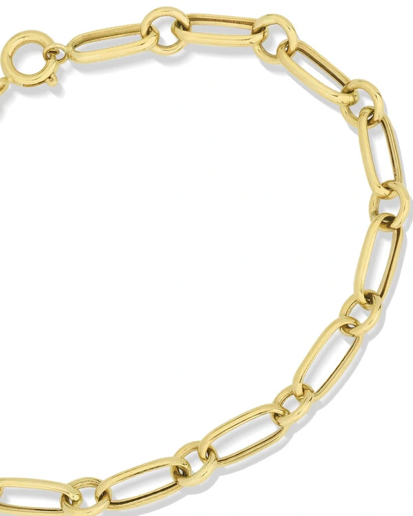 Pulseira Elos Intercalados | Ouro Amarelo 18k