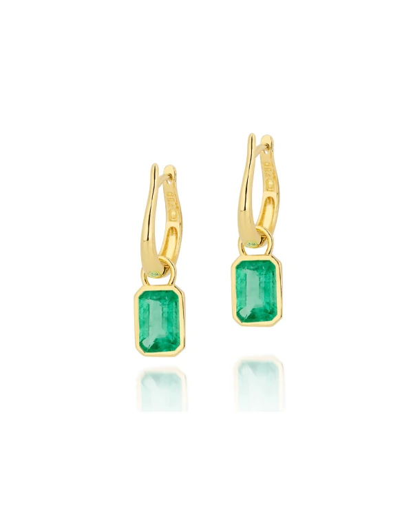 Argola Colorato Esmeralda | Ouro Amarelo 18k