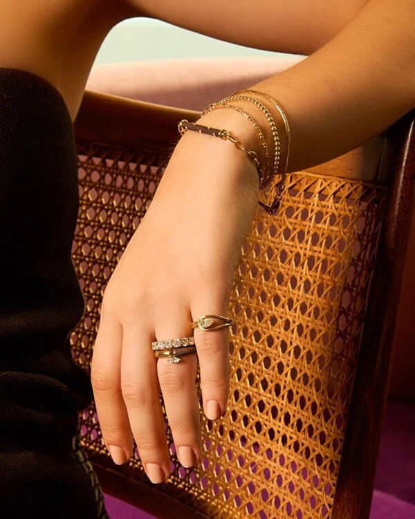 Pulseira Hygge Diamante e Madeira | Ouro Amarelo 18k