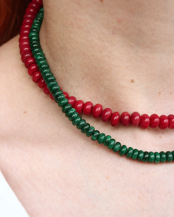 Colar Coral Pneu | Ouro Amarelo 18K