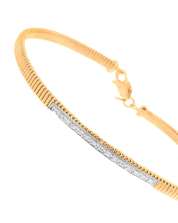 Pulseira Maleável Filetes Diamante