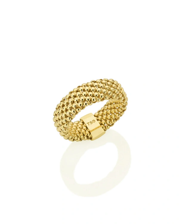 Anel Maleável Croco | Ouro Amarelo 18K
