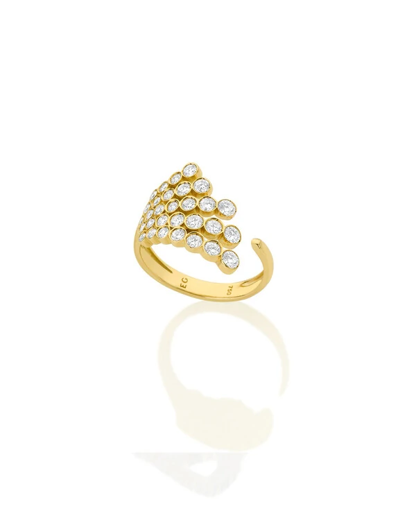 Anel Duet Paula Dedinho Diamante | Ouro Amarelo 18k