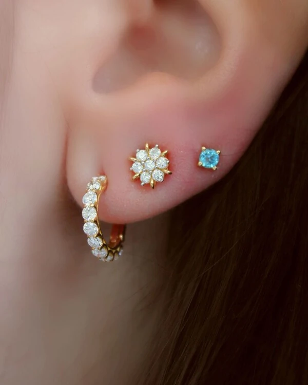 Brinco Argola Diamante | Ouro Amarelo 18K
