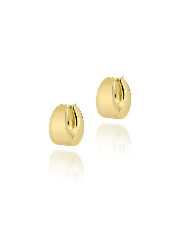 Brinco Argola Oval Bojuda | Ouro Amarelo 18k