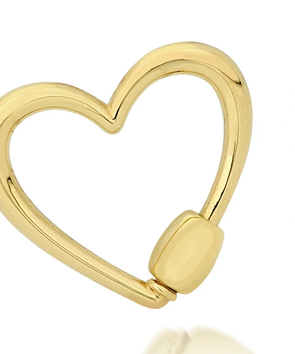 Fecho Coração 28x28mm | Ouro Amarelo 18K