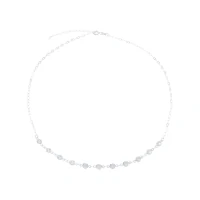 Gargantilha Redonda Cristal - Prata 925