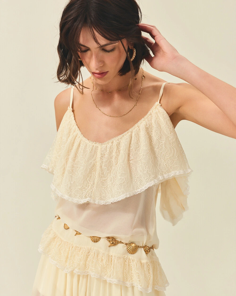 Foto Top Crepe Renda