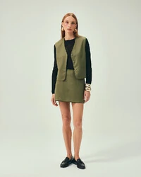 Shorts Saia Lã Fria Verde