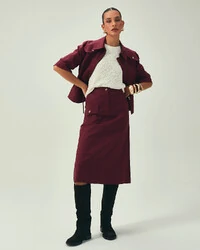 Saia Midi Cargo Vermelho