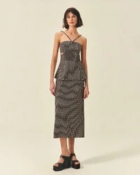 Vestido Peplum Paêtes