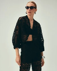 Bolero Fleur Noir Preto