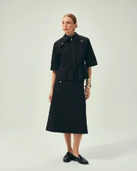 Saia Midi Cargo Preto