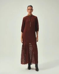 Vestido Renda Marrom