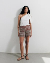 Shorts Tricot Tela Bege