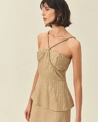 Vestido Peplum Paêtes