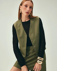 Colete Lã Fria Verde