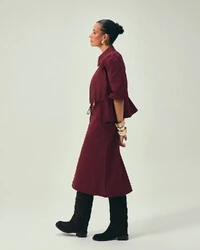 Saia Midi Cargo Vermelho