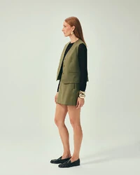 Shorts Saia Lã Fria Verde