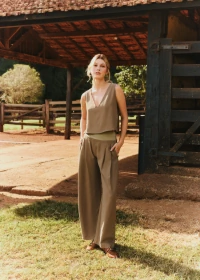 Calça Crepe Verde