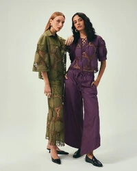 Calça Tricoline Roxo