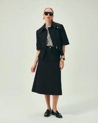 Saia Midi Cargo Preto