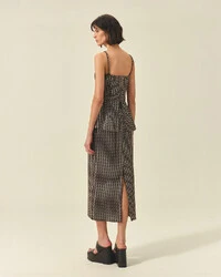 Vestido Peplum Paêtes