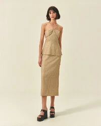 Vestido Peplum Paêtes