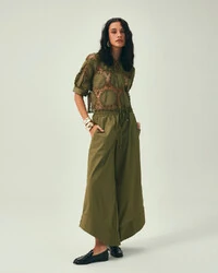 Calça Tricoline Verde