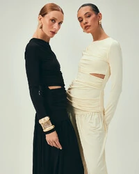 Blusa Recortes Amarelo