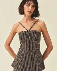 Vestido Peplum Paêtes