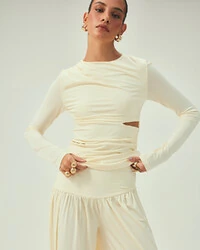 Blusa Recortes Amarelo