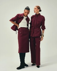 Parka Manga Longa Vermelho