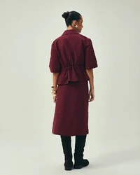 Saia Midi Cargo Vermelho